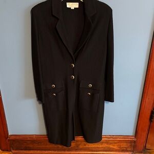 Vintage St. John Women's Black Blazer Coat